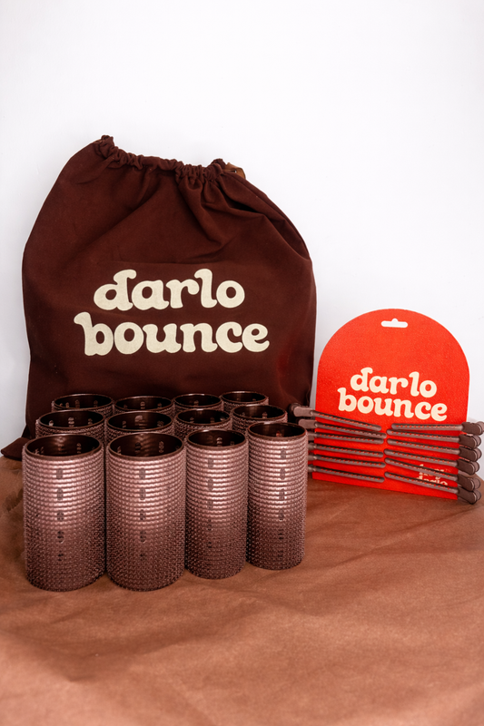 The Midsize Collection Espresso (12 Rollers , 6 (ML) 6 (M) , 12 section clips and Throw bag )